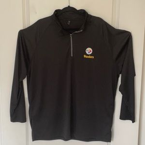 Steelers Black Quarter Zip Pullover 2XL